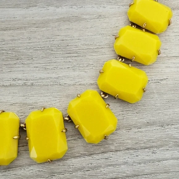 J Crew Yellow Statement Necklace - Picture 2 of 3